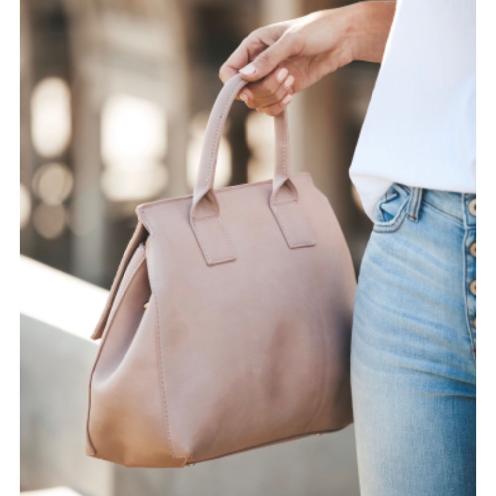 LAST ONE! Dusty Rose Crossbody Handbag Purse - Picture 3 of 8